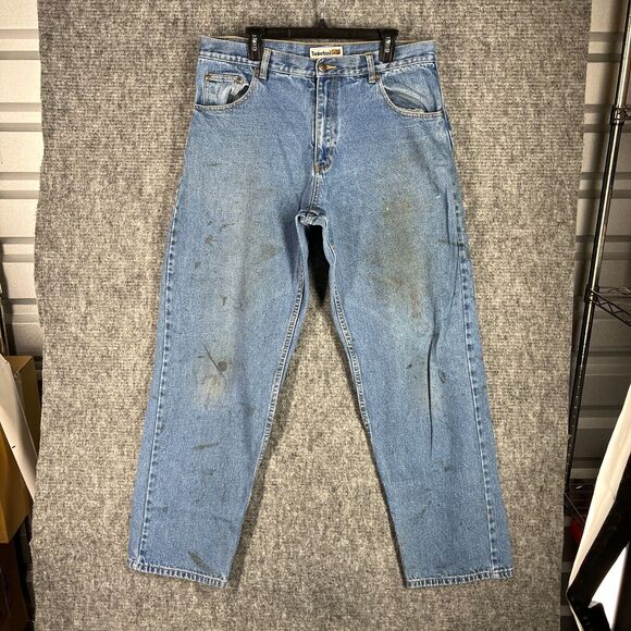 Timberland Jeans 36 Mens Work Pants Workwear Denim Construction Pro - Picture 1 of 9